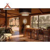 Tente de safari de luxe Kawagebo Kamp (KK) 57' x 30' avec armature droite en toile pour glamping