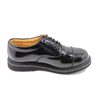 Sepatu Safety Oxford Slip-On Mengkilap untuk Pria dengan Lapisan Kulit Seperti Cermin