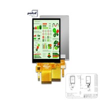 شاشة LCD صغيرة الحجم من نوع Polcd مقاس 3.5 بوصة، واجهة MCU 16 بت، واجهة SPI، دقة 320x480، لوحة ILI9488، شاشة تعمل باللمس السعوي.