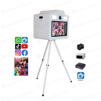 Boîte de photobooth avec appareil photo et imprimante 21.5 pouces LCD écran tactile moniteur événements de mariage kiosque d'impression instantanée machine de photomaton