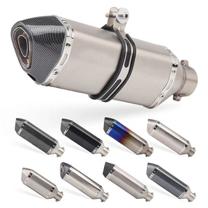 Vente en gros général Système d'échappement <span class=keywords><strong>moto</strong></span> 370mm Diamètre intérieur modifié 51mm Silencieux d'échappement Tuyau d'échappement motocross - Product Image 1