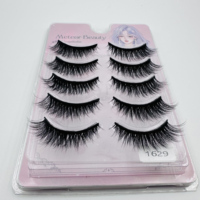 Cils en bande effet œil de renard faits main, marque privée, lot de 5 paires, faux vison 3D, marque Radiant, fournisseur en gros, emballage personnalisé