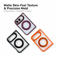 Étui pliable pour téléphone portable iPhone Duo avec support rotatif à 360°, finition mate translucide, sensation acrylique, bord en TPU, cadre de protection d'objectif en PC – Direct Usine