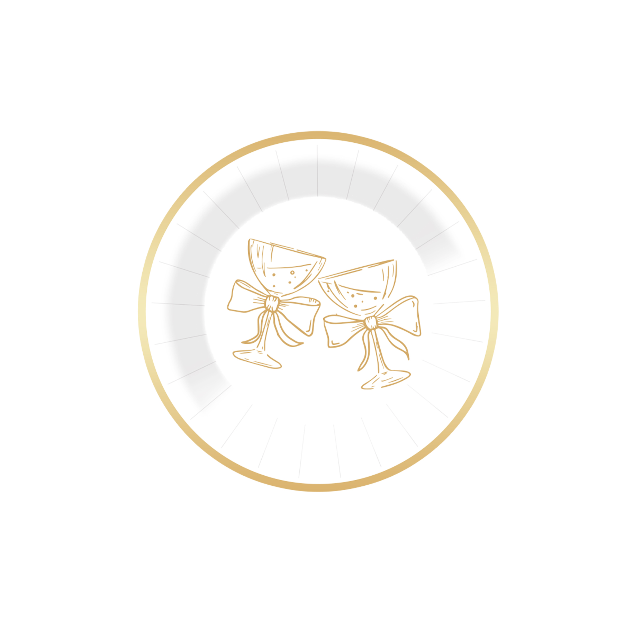 Plato de papel de 7 pulgadas * 8 piezas