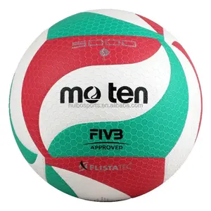 Fábrica de voleibol personalizada Molten tamaño oficial 5 competición de entrenamiento interior y exterior Voleibol de cuero suave