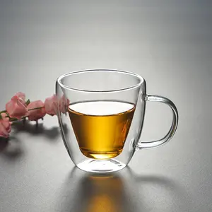 350Ml Borosilicate Double Wall Thermos Glass Cups Coffee Mug Drinking Glasses Tableware Drinkware