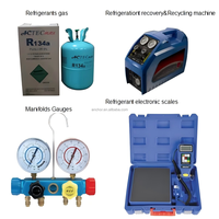 Kit d'outils de réfrigération HVAC d'usine chinoise : Coupe-tubes, Manomètre, Outils de sertissage AC.135.729 pour R22, R404A, R410A, R407C