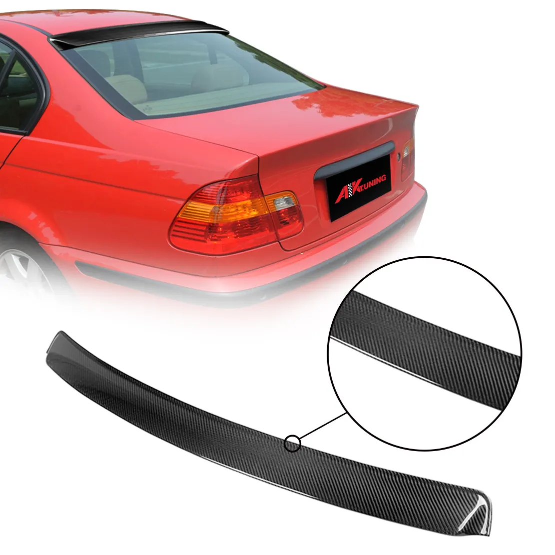 Piezas de carrocería de fibra de carbono para coche, accesorios de rendimiento para bmw e46, 4 puertas, 325i, SEDAN tuning, spoiler, labio, 2002