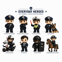Figura de Acción de Policía Femenina en PVC 3D Personalizada de Waker Manufacturers, Juguete Coleccionable de Dibujos Animados, OEM