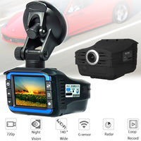 Russe Rader Détecteur Voiture Véhicule Boîte Noire Gps 2 en 1 Combo Voiture Caméra Dash Cam 720p Dvr Ambarella Radar Signature
