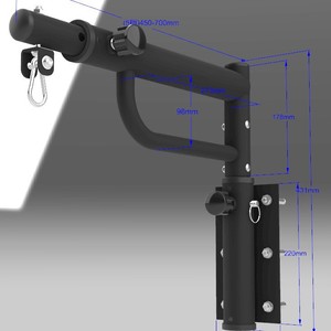 Wall Mount <b>Boxing</b> Bag Stand Adjustable Height Iron Material Home Gym Equipment - Product Image 5