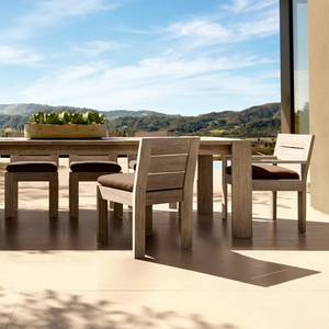 Source Factory <b>Teak</b> Wood Outdoor Dining Side <b>Chair</b> Slatted Garden Seating for Villa and Hotel Projects - Product Image 1