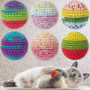 Juguete de Bola de Lana Tejida a Mano de Alta Calidad con Campana para Gatos, Interactivo, para Uso en Interiores, Juguetes para Masticar para Gatos y Gatitos, Entrega Rápida - Product Image 3
