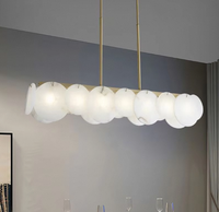 Lampe de table en albâtre extra large de style nordique, lustre en pierre naturelle espagnole de luxe pour salle à manger, cuisine, bar