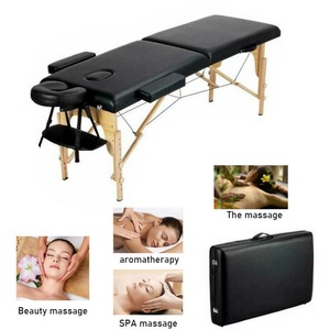 Table de massage pliante moderne en bois de hêtre – Mobilier de salon portable au design américain pour usage commercial - Product Image 2