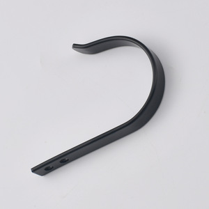 Iron Rectangle Wall <b>Hook</b> <b>Black</b> Coat and Cap <b>Hook</b> for Door or Wall Mounting with Screws Included Carbon Steel - Product Image 4