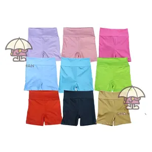 Wholesale Sale Multi Colors Kids Girls Solid Colors Biker Shorts Milk Silk Customized Baby Tight Shorts