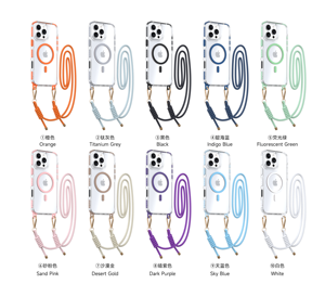 Vente en gros couverture complète transparente TPU pour <span class=keywords><strong>IPhone</strong></span> <span class=keywords><strong>14</strong></span> pro max téléphone portable sangle de cou suspendue cordes corde <span class=keywords><strong>cordon</strong></span> étui de protection - Product Image 6