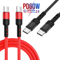 Für Nylon geflochtenes USB 2.0-Kabel 3A Schnell ladung aus reinem Kupfer Kompatibel für