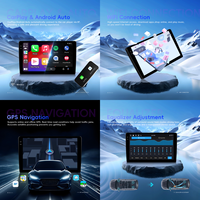 Podofo Autoradio Double Din Android 7''/9''/10'' 4+128G/4+64G Écran Incell 1080P Sans Fil Carplay/Android Auto GPS WiFi OEM ODM
