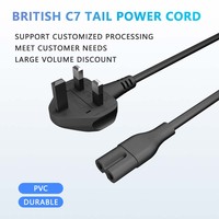 Câble d'extension électrique BS1363 avec fiche de sécurité UKCA SS145 GCC Singapour KSA UK 3 ISOD, broches en laiton, fils en cuivre C7
