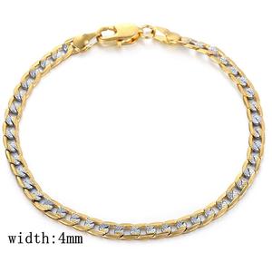 Collana a catena Color <span class=keywords><strong>oro</strong></span> per uomini e donne con catena a maglie cubane collana uomo moda gioielli da uomo regali all'ingrosso 4mm - Product Image 6