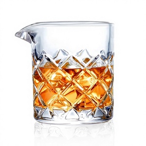 Vaso Mezclador de <span class=keywords><strong>Bar</strong></span> sin Costuras de 20oz, Vaso de Cristal para Cocteles con Fondo Pesado - Product Image 1