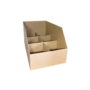 Cartón de almacenamiento al por mayor para clasificación de comercio electrónico, caja de almacén en diagonal, cajas de papel, exhibición para clasificar productos de exhibición