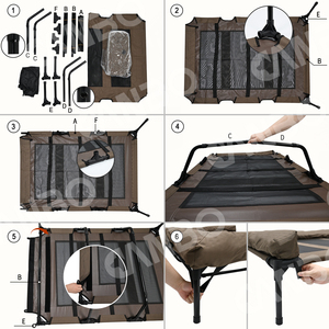 CanboPet-Cama elevada para perros al aire libre con almohada, portátil, lavable, cálida, para mascotas - Product Image 4
