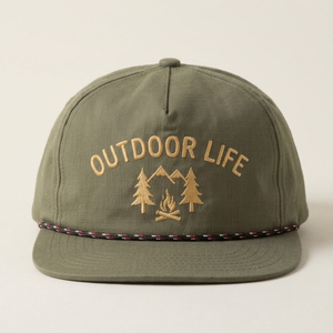 Entrega Puntual Gorras de Golf de Algodón con Cuerda, Gorra Plana de 5 Paneles con Letras Bordadas en 3D, Gorras Snapback con Logotipo Personalizado - Product Image 1