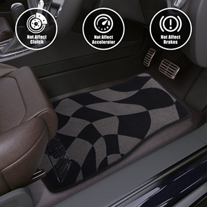 Bộ thảm trải sàn xe hơi CUSTOM Oni Universal 4 món, trước sau, họa tiết Anime Trunk Spirit, phong cách JDM, có lớp chống trượt - Product Image 3