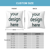 Housse de coussin personnalisée sur mesure avec logo, photo, texte ou nom – Taie d'oreiller carrée personnalisable