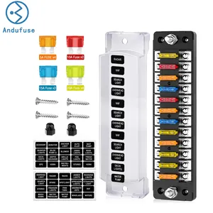 12 Way ATC/ATO Standard Fuse Box Label Stickers Waterproof Cover Fuse Panel For Automotive Cars Trucks RVs Campers Vans