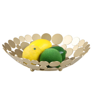Luxury Gold Metal Fruit Bowl <strong>Storage</strong> Tray Home Decorative <strong>Accessories</strong> for Kitchen Table Ware - Product Image 5