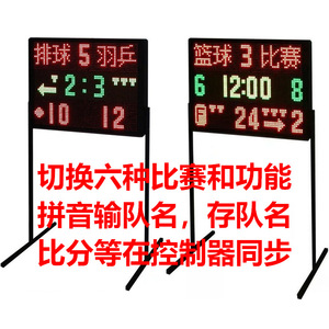 Tableau de Score Électronique LED pour Basketball avec Minuteur 24 Secondes, Montage Mural, Utilisation Multi-Sports - Product Image 2