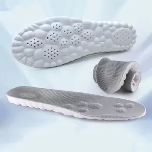 Running Cushion Sports Insoles For Shoe Pad PU Soft Comfort Breathable Shock Absorption Arch Plantilla Insolation Einlegesohle