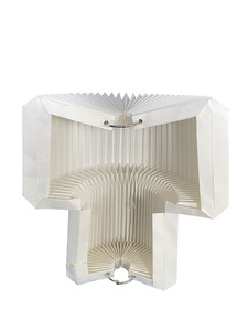 Sáng tạo phong cách Bắc Âu Trắng Origami Đèn bóng râm trang trí phòng ngủ nhà ánh sáng giấy Đèn chùm có thể gập lại Origami Chụp đèn - Product Image 3