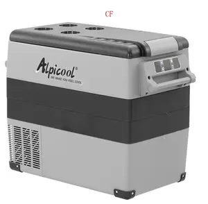 Alpicool CF45 Compressor de geladeira para carro, refrigerador elétrico de zona dupla, refrigerador portátil para carro, 12v 24v