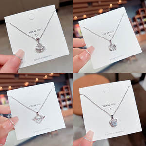 2023トレンディなシルバーカラー可憐なスタックキューバペーパークリップチェーンチョーカーネックレス女性の女の子のための美的シンプルなネックレスジュエリー - Product Image 4