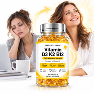 Cápsulas Blandas Personalizables de Vitamina D3 K2 B12 con Aceite de Coco para el Apoyo Diario del Sistema Inmunitario y la Salud del Corazón, Marca Privada OEM - Product Image 1