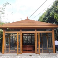 Cabane en bois anti-corrosion, véranda, maison en bois massif, cour extérieure, salon de thé, maison d'hôtes, cabane en bois, salle hydroponique, jardin