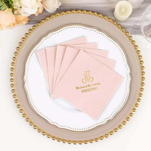 Serviettes de table en papier Airlaid avec pochette pour couverts imprimée, style Airland, carrées, 4 plis - Product Image 1