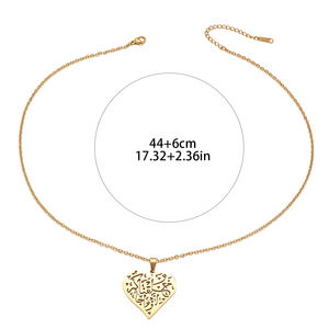 Pendentif Cœur ouvrable avec boîte à photo, Calligraphie Arabe Islamique Musulmane, en Acier Inoxydable, Bijou <span class=keywords><strong>de</strong></span> Mode pour l'Aïd, Vente en Gros - Product Image 6