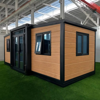 Maison modulaire haut de gamme extensible à double aile de 10 pieds sur 10 pieds, appartement de luxe pour étudiants et dortoir pour le personnel, idéale pour les commerces