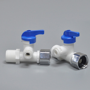 Plastic Inlet Three Way Ball Valve 1/2 In Stainless Steel Connector For <b>Water</b> Purifier And <b>Dispenser</b> - Product Image 1