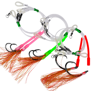 Ami da pesca SNEDA in acciaio ad alto tenore di carbonio a forma di artiglio d'aquila per esche con elastico, per sgombri e grandi prede in acqua salata - Product Image 1