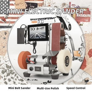 Mini lijadora y pulidora eléctrica multifuncional DIY con motor de 24V y velocidad variable, óxido de aluminio para carpintería/rectificado - Product Image 2