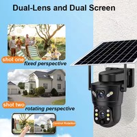 Dernier modèle Système de surveillance couleur à double écran sans frais d'alimentation Données en nuage Vision nocturne de mouvement Sécurité de suivi des humanoïdes