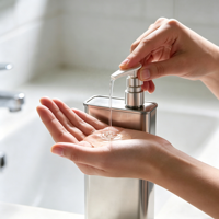 Distributeur de pompe en acier inoxydable 304 le plus vendu – Bouteille de lessive rechargeable moderne pour le marché mondial