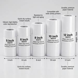 Rouleau d'échantillons de papier photo RC brillant haute qualité, imperméable, séchage instantané, 240g 260g, 5 6 8 10 12 pouces, pour Epson <span class=keywords><strong>Canon</strong></span> HP - Vente en gros - Product Image 1